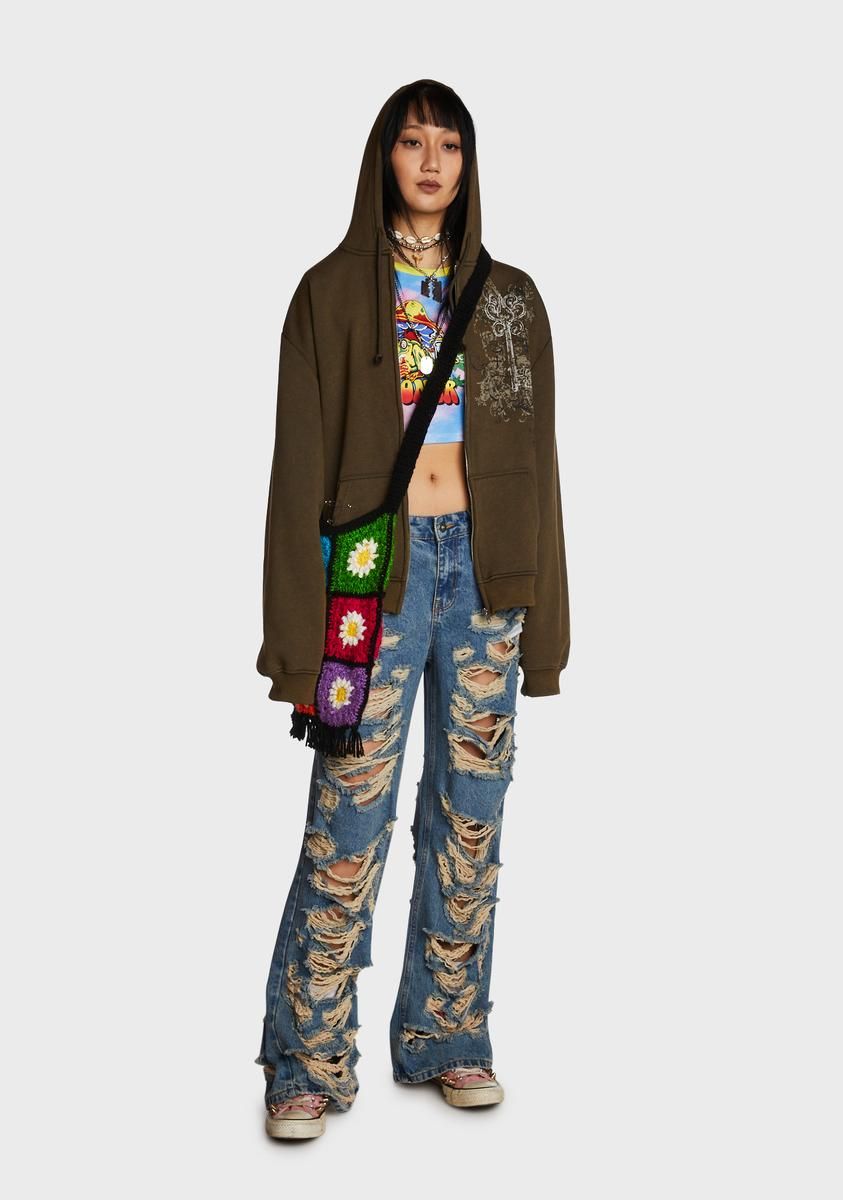 Stoner Mushroom Crop Tank sold by Dolls Kill product image thumbnail 3