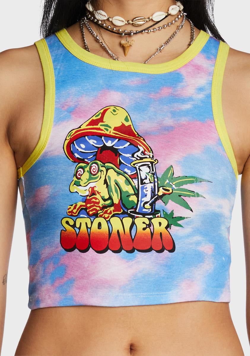 Stoner Mushroom Crop Tank sold by Dolls Kill product image thumbnail 2