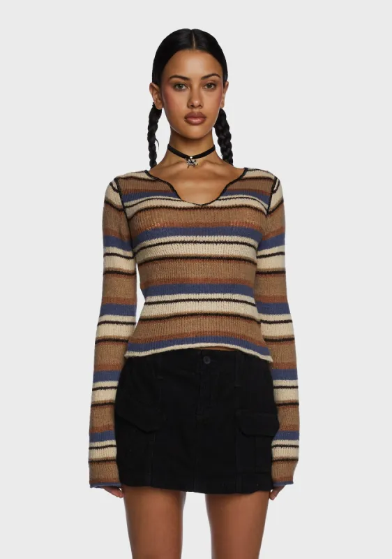 Flute Sleeve Knit Jumper sold by Dolls Kill