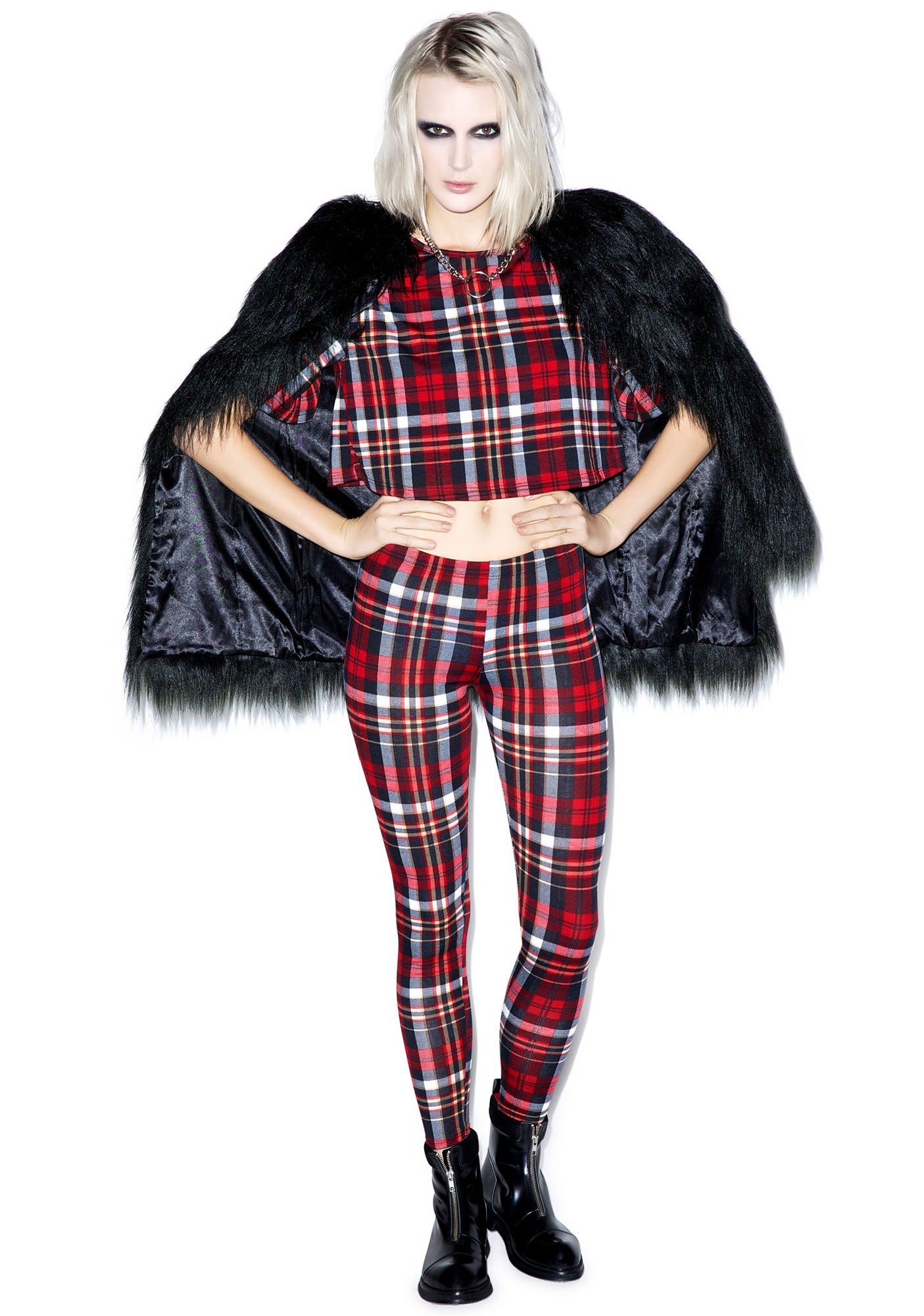 Plaid Gurl Club Legging sold by Dolls Kill product image thumbnail 5