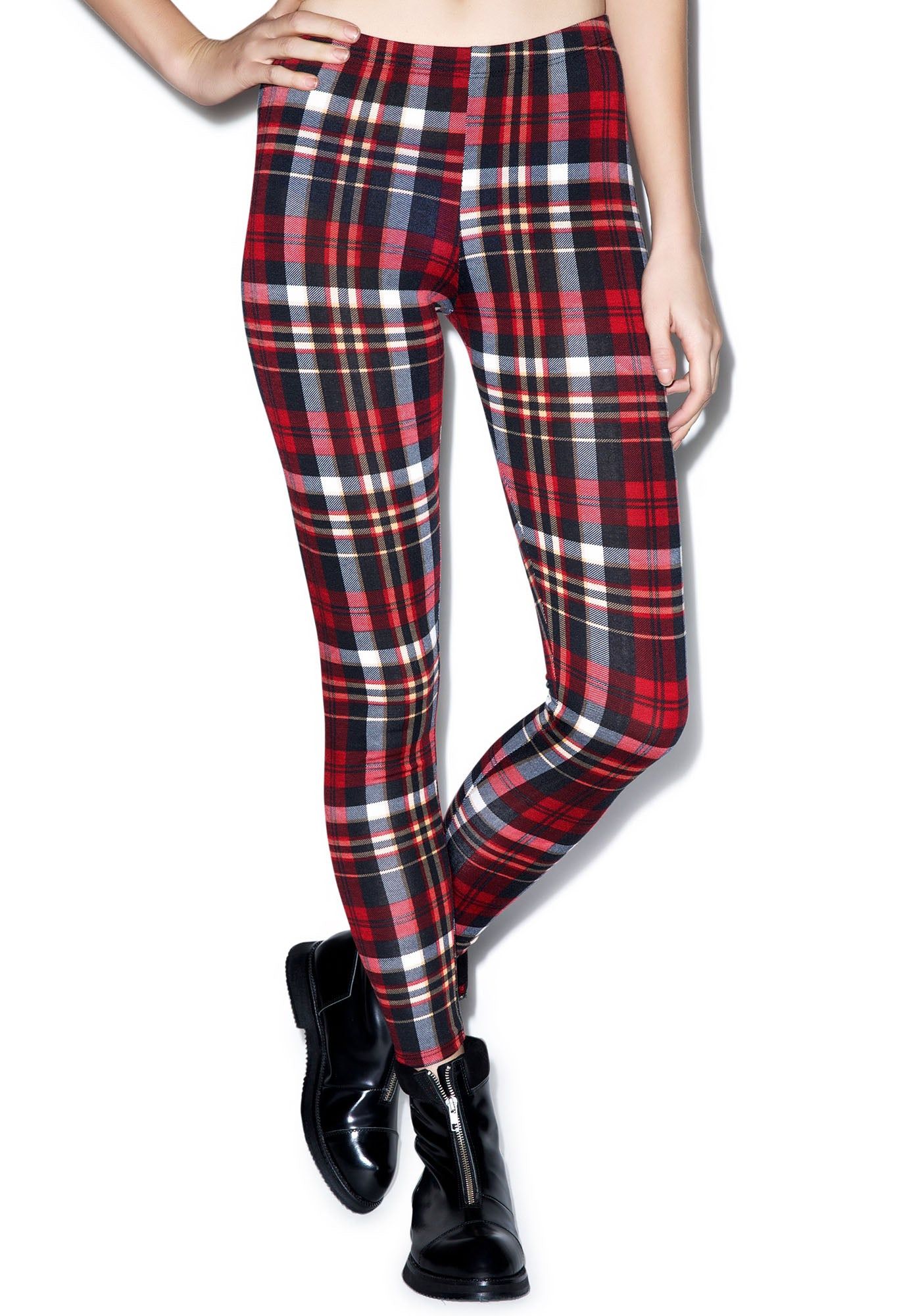 Plaid Gurl Club Legging sold by Dolls Kill product image thumbnail 2