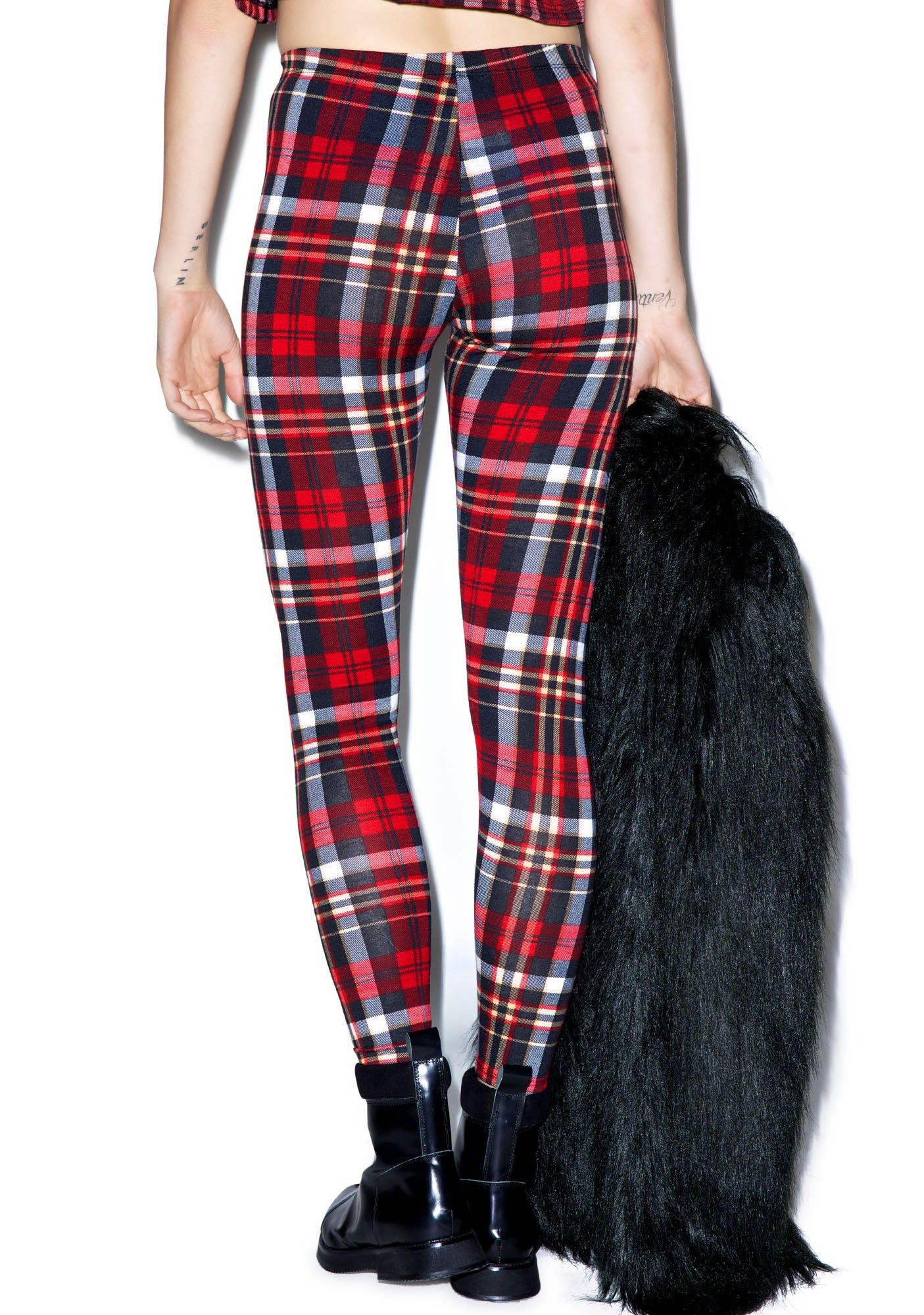 Plaid Gurl Club Legging sold by Dolls Kill product image thumbnail 3