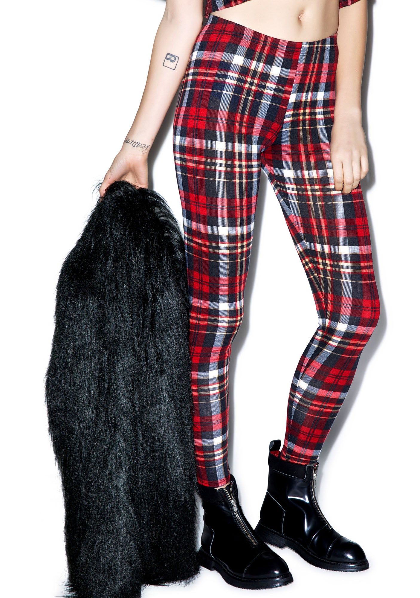 Plaid Gurl Club Legging sold by Dolls Kill