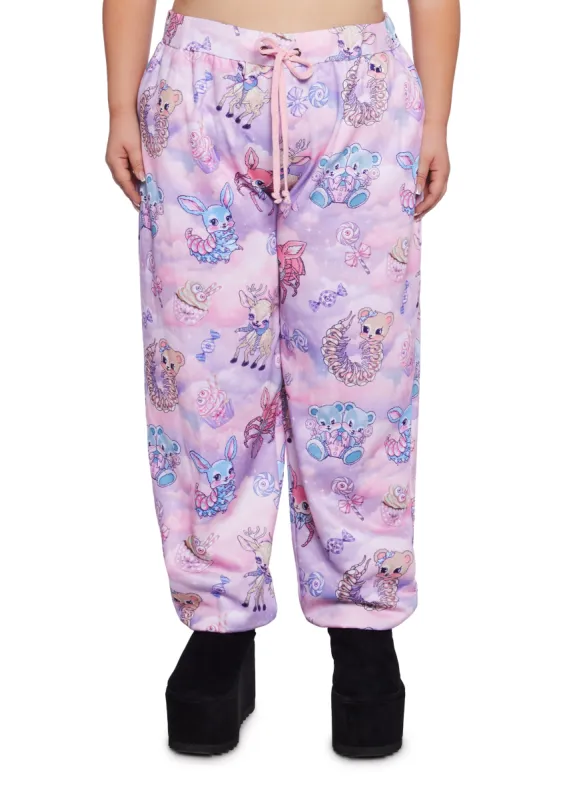 Plus Demented Sweetness Jogger Sweatpants sold by Dolls Kill