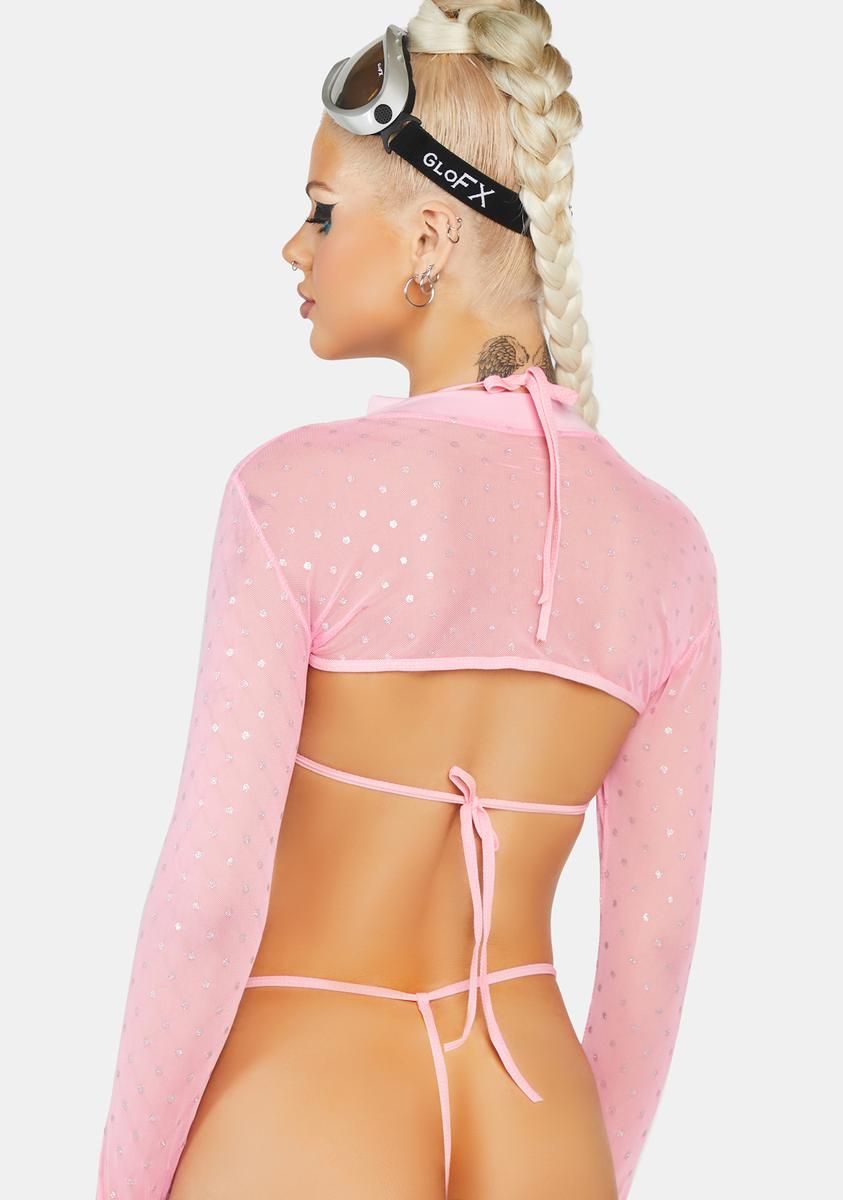 Blinged Out Sheer Lingerie Set sold by Dolls Kill product image thumbnail 4