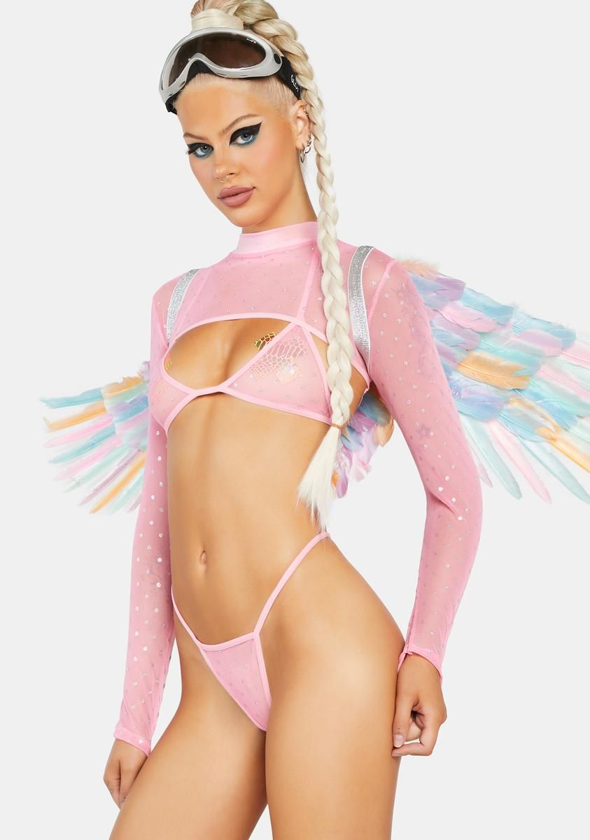 Blinged Out Sheer Lingerie Set sold by Dolls Kill product image thumbnail 2