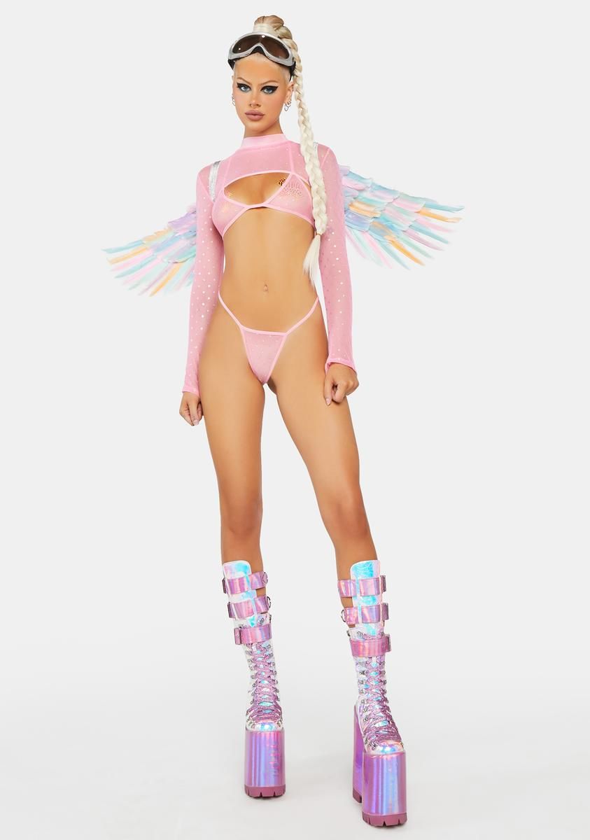 Blinged Out Sheer Lingerie Set sold by Dolls Kill product image thumbnail 3