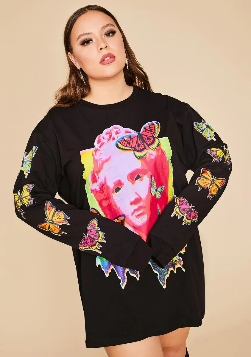 Plus Acid Canvas Long Sleeve Tee sold by Dolls Kill