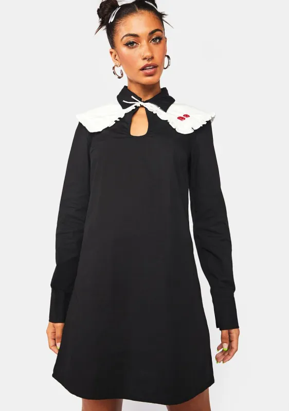Detachable Collar Shirt Dress sold by Dolls Kill