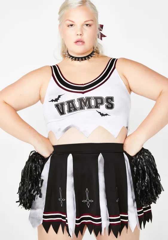 Varsity Vamp Cheerleader Costume Set sold by Dolls Kill