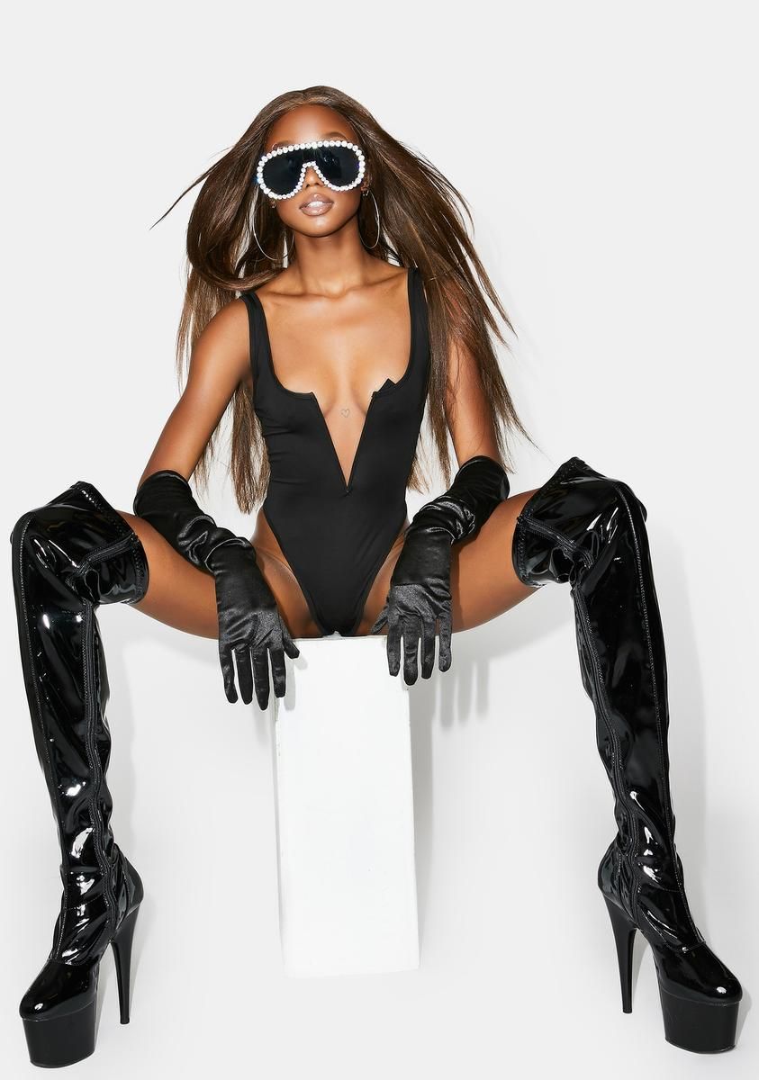 Risque Business Plunge Bodysuit sold by Dolls Kill product image thumbnail 3