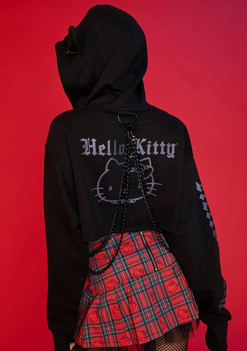 Charming Troublemaker Cropped Hoodie sold by Dolls Kill product image thumbnail 4