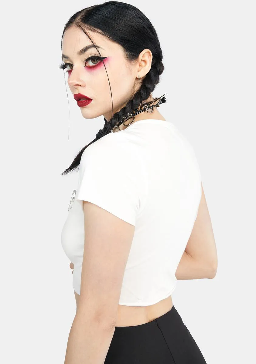 Miss Unstoppable Safety Pin Crop Top sold by Dolls Kill product image thumbnail 4