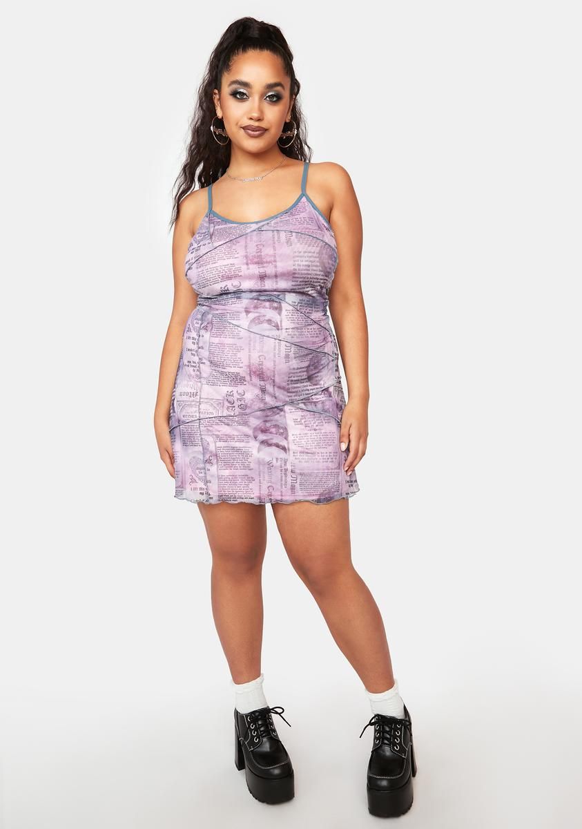 Plus Ask For The Moon Mesh Dress sold by Dolls Kill product image thumbnail 3