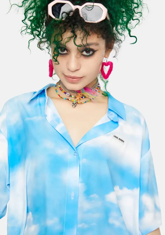 Sky Polo Shirt sold by Dolls Kill