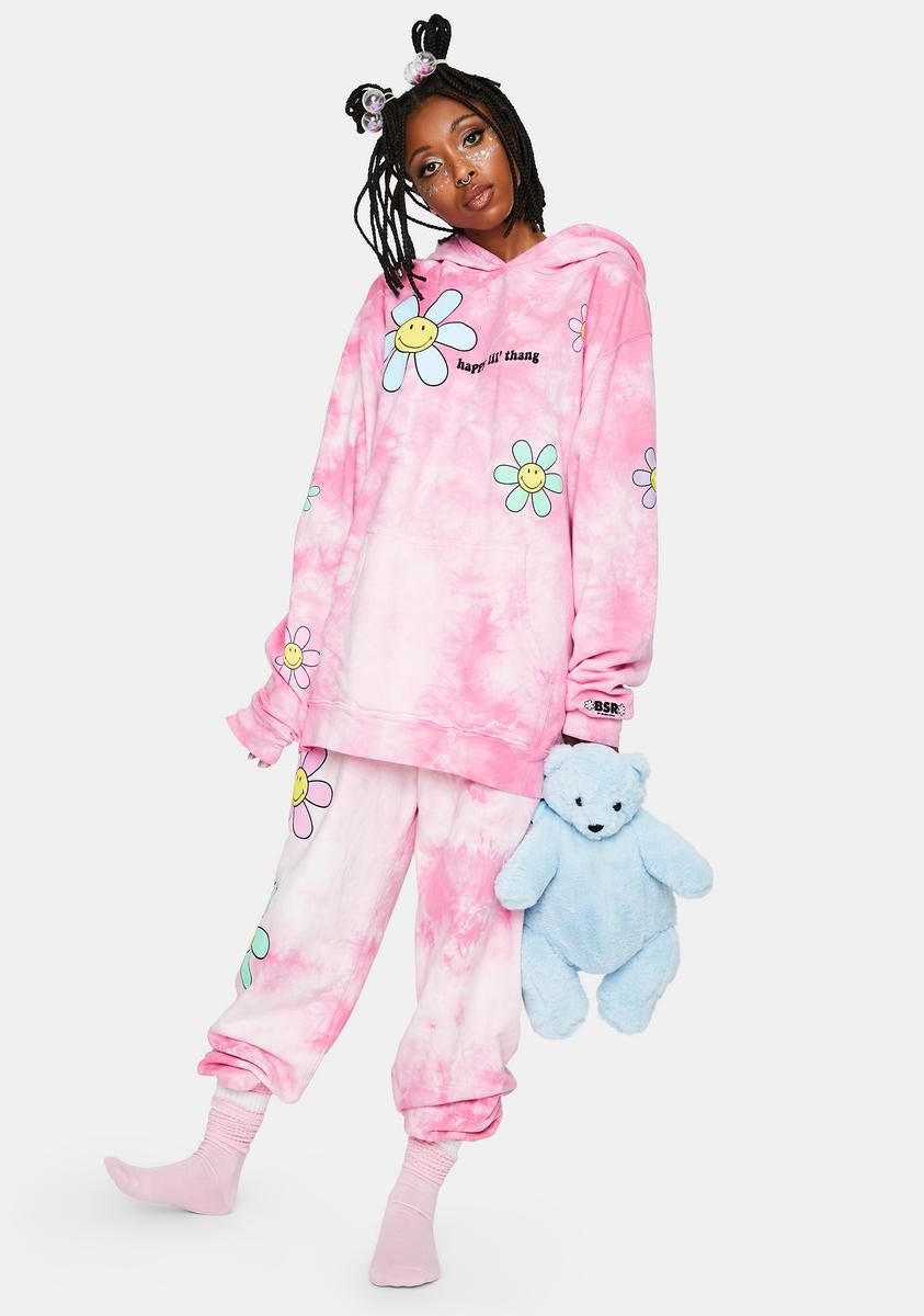 Fuschia Lil Thang Tie Dye Hoodie sold by Dolls Kill product image thumbnail 3