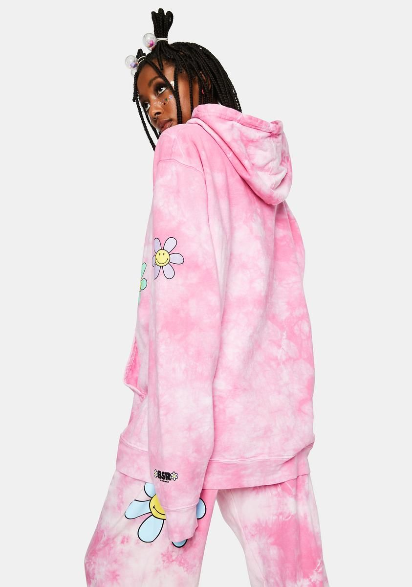 Fuschia Lil Thang Tie Dye Hoodie sold by Dolls Kill product image thumbnail 4