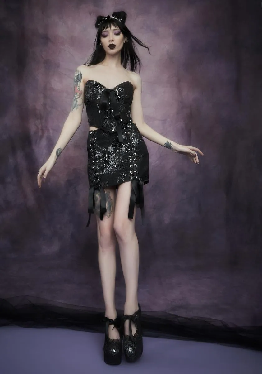Night Music Brocade Corset sold by Dolls Kill product image thumbnail 3