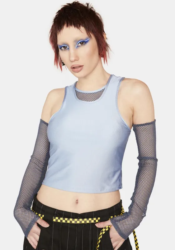 Hackers Only Fishnet Tank Top sold by Dolls Kill