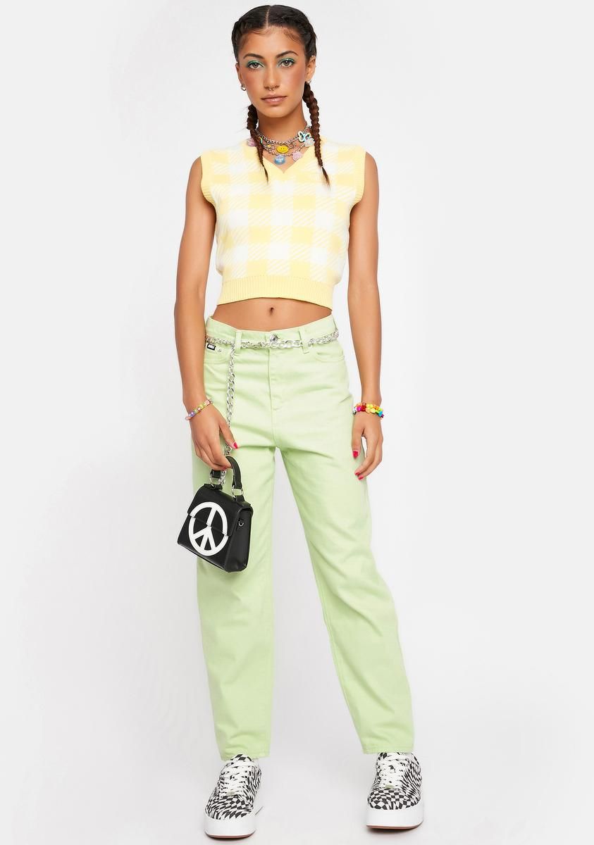 Yellow Cable Knit Vest sold by Dolls Kill product image thumbnail 3