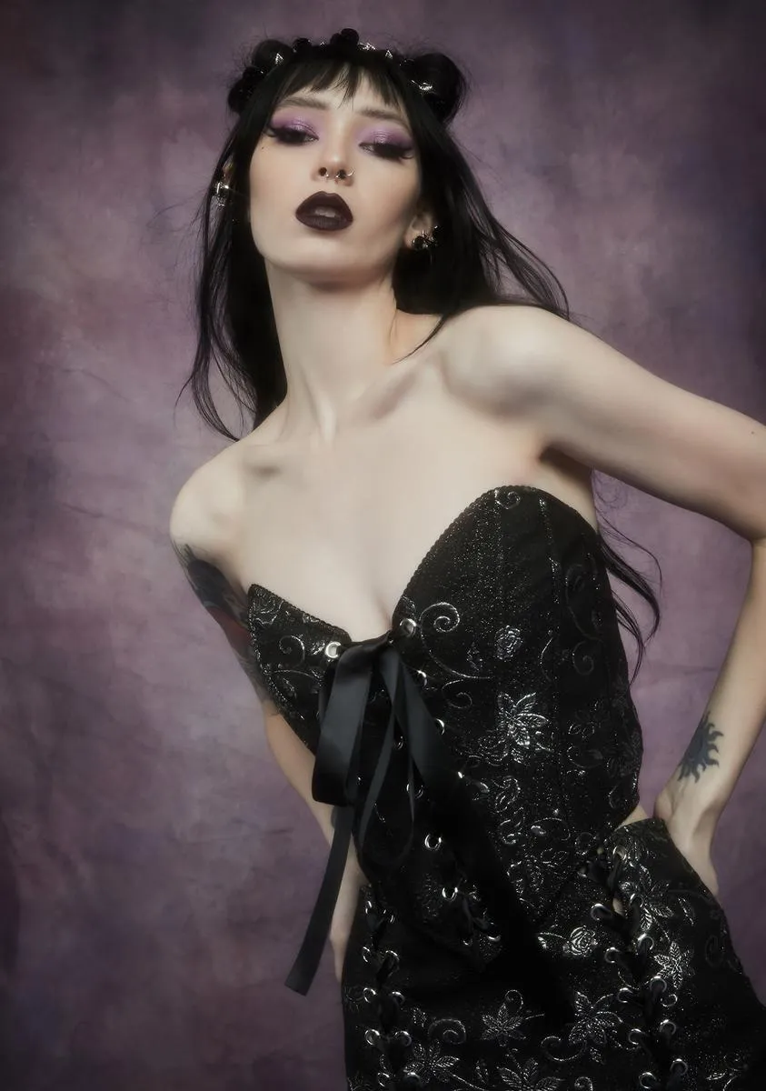 Night Music Brocade Corset sold by Dolls Kill