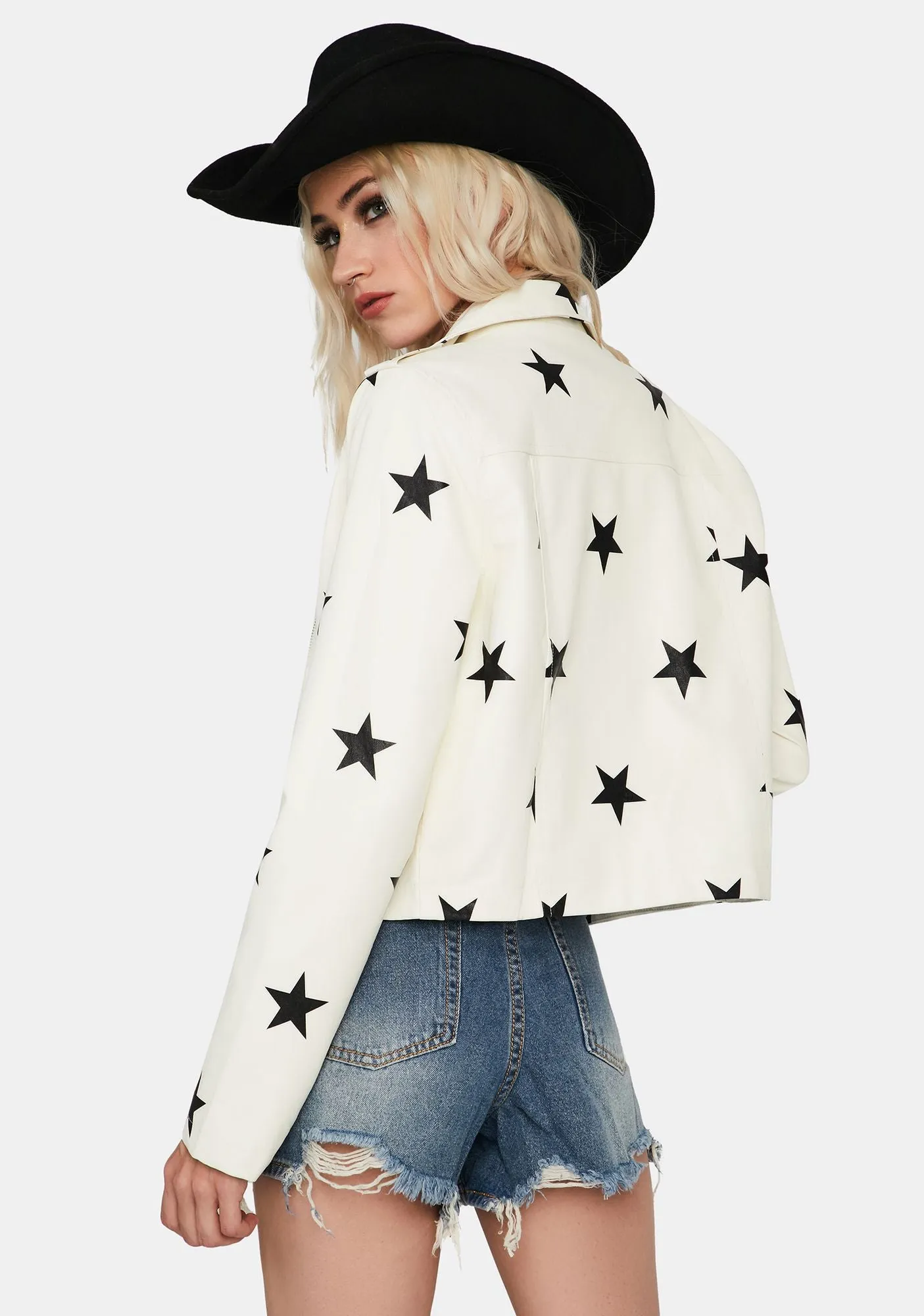 Pure Starry Eyed Surprise Moto Jacket sold by Dolls Kill product image thumbnail 4