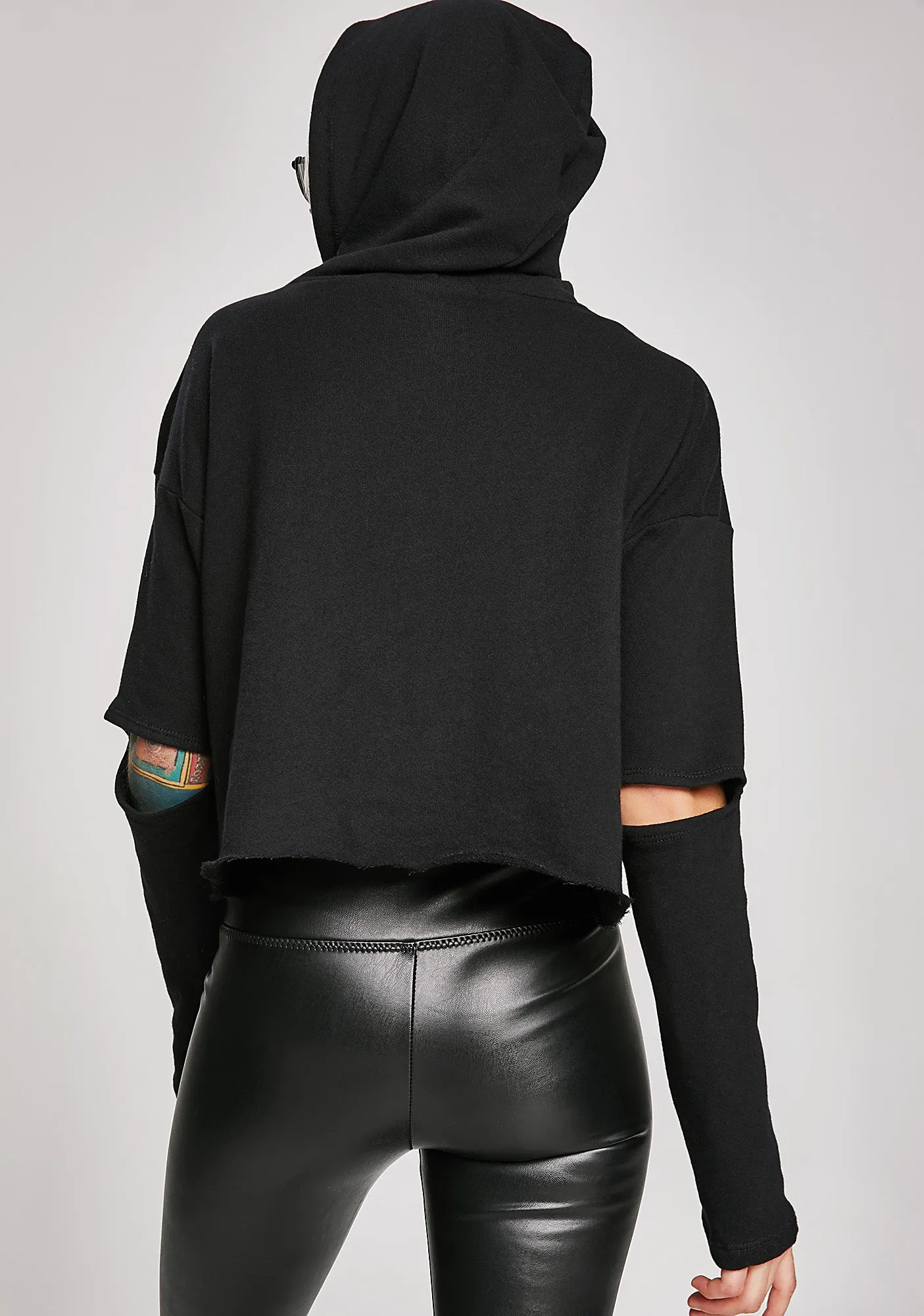 Taken Apart Shredded Hoodie sold by Dolls Kill product image thumbnail 4