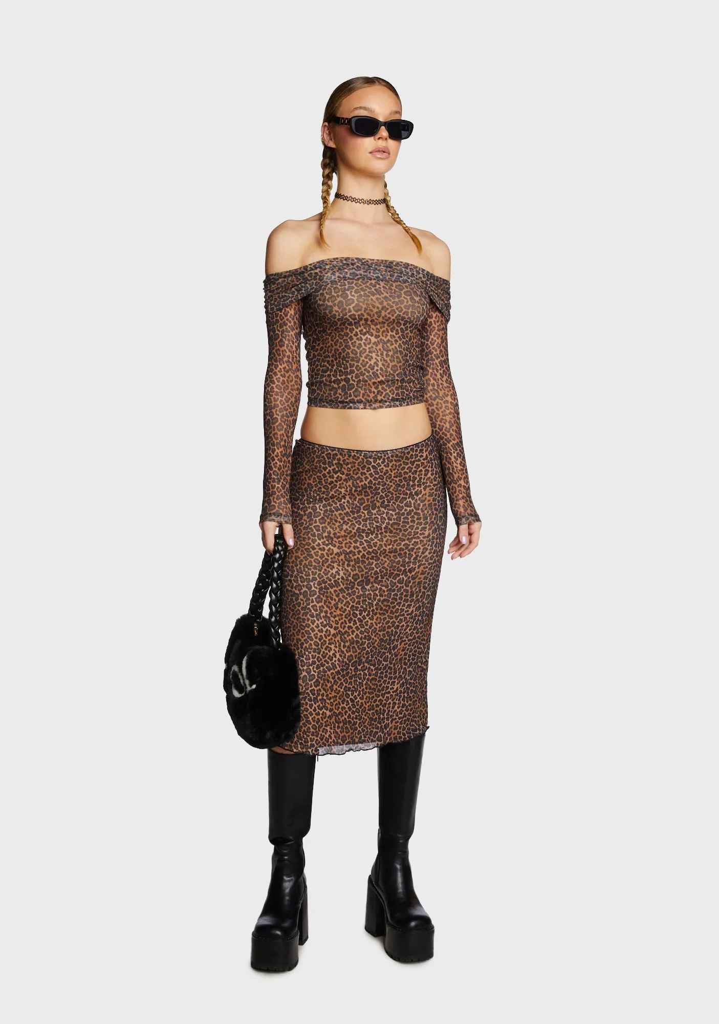 Nagini Long Sleeve Bardot Top sold by Dolls Kill product image thumbnail 3