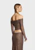 Nagini Long Sleeve Bardot Top sold by Dolls Kill