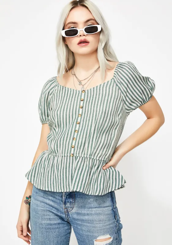 Sweeter Daze Striped Top sold by Dolls Kill