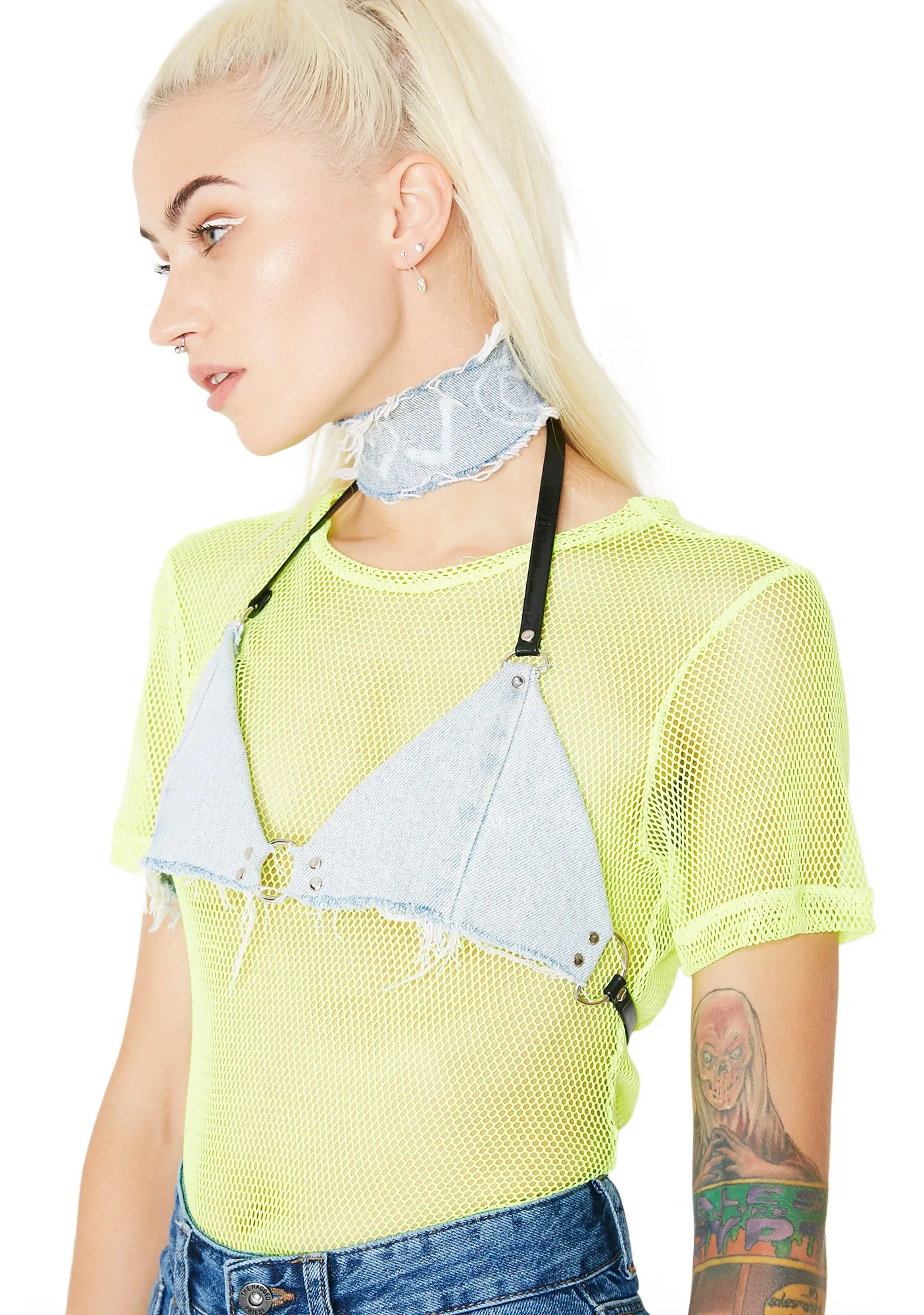 Neon In My Element Fishnet Top sold by Dolls Kill product image thumbnail 2