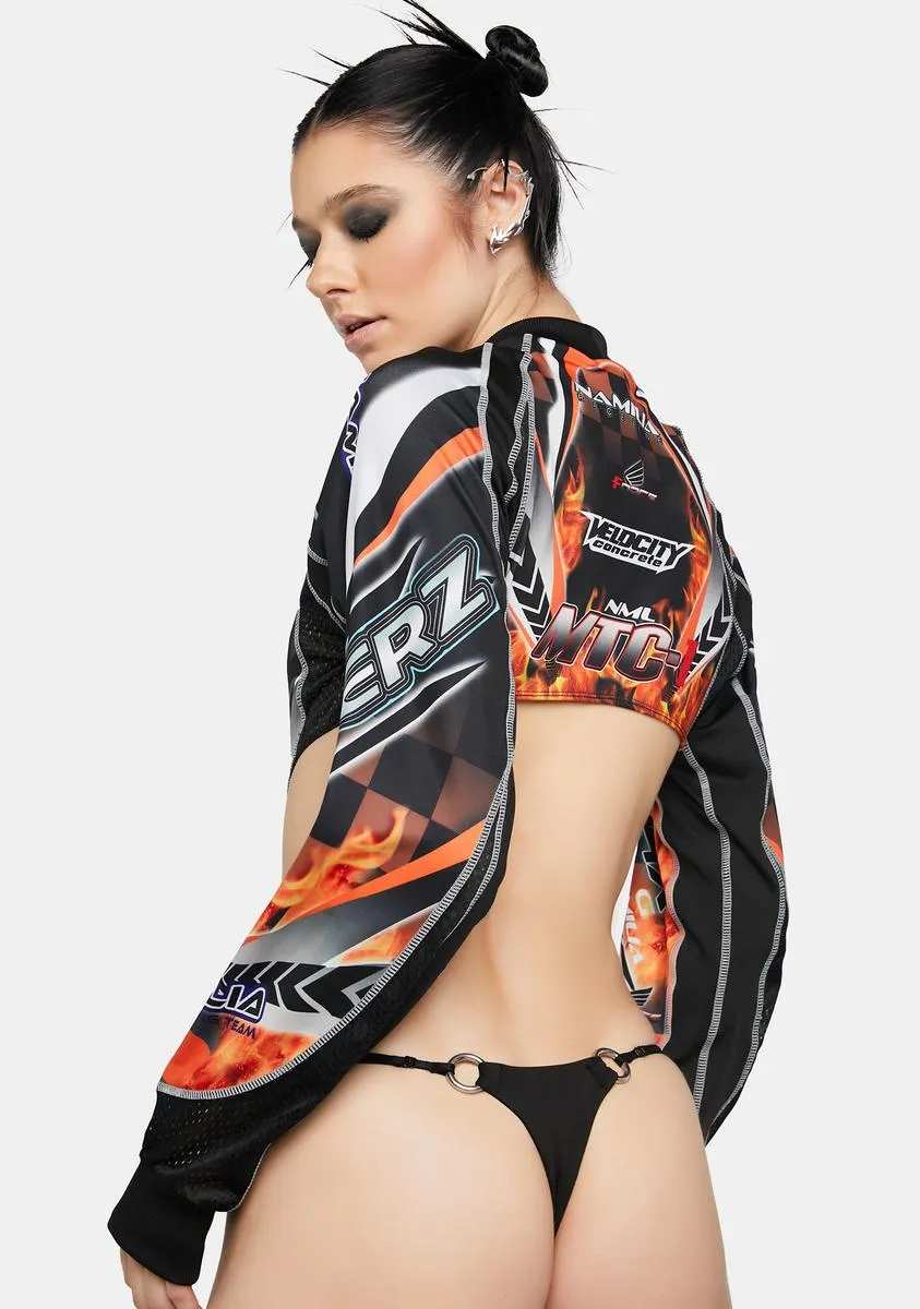 See You In Hell Cut-Out Bodysuit sold by Dolls Kill product image thumbnail 4
