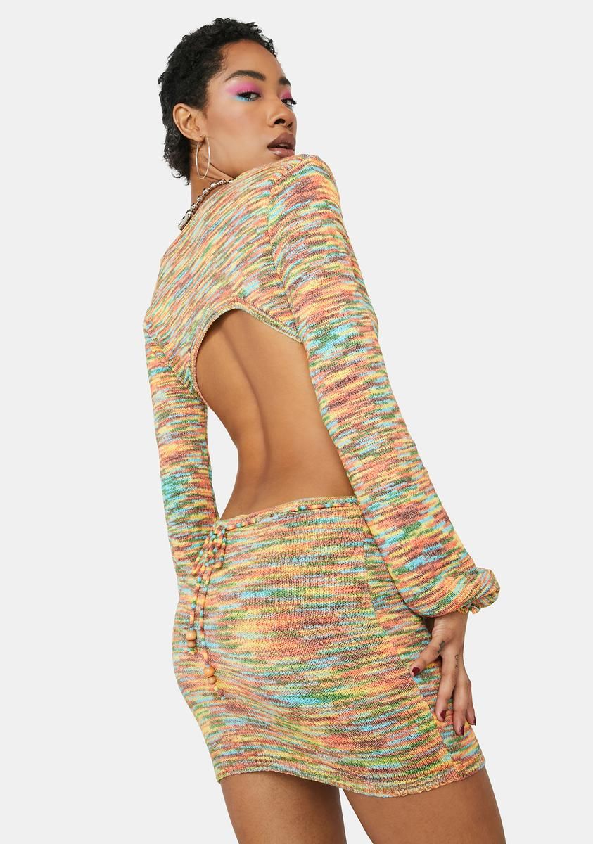 Tangy Sweet Scene Crochet Mini Dress sold by Dolls Kill product image thumbnail 4