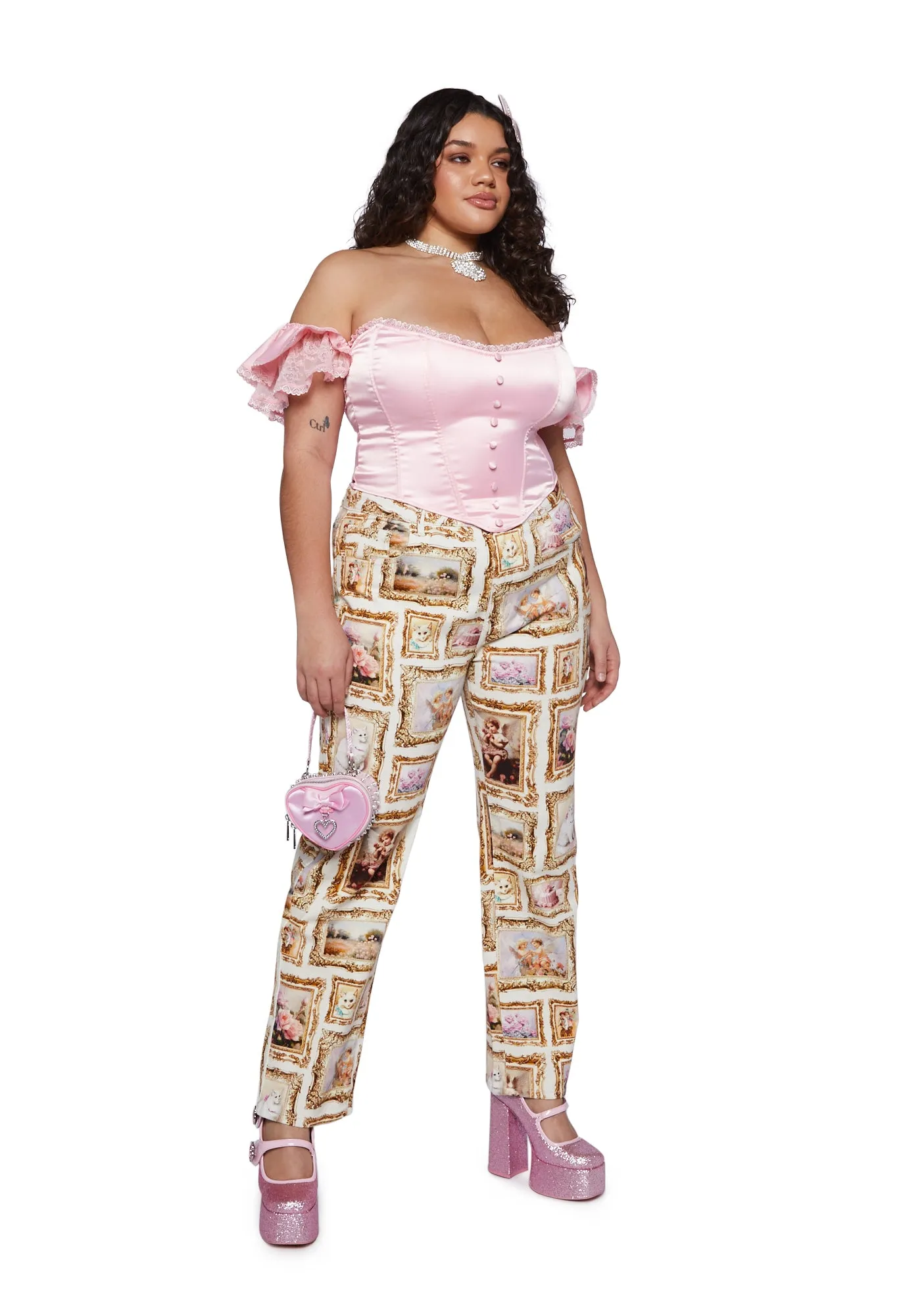 Plus Sweet Talker Corset Top - Pink sold by Dolls Kill product image thumbnail 2