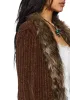 Furry Foe Long Cardigan-Brown sold by Dolls Kill