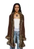 Furry Foe Long Cardigan-Brown sold by Dolls Kill