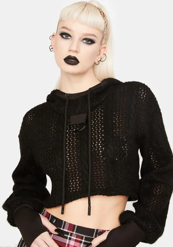 Cropped Hoodie Sweater sold by Dolls Kill