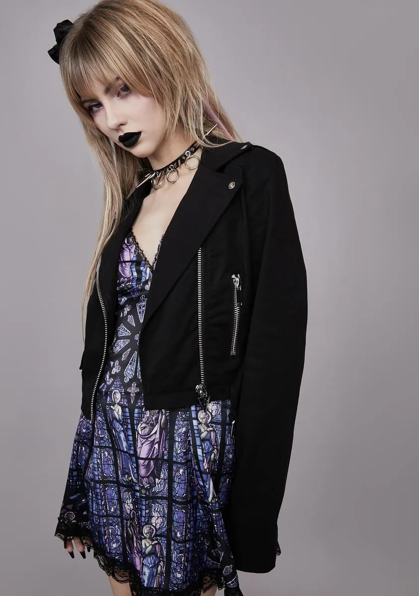 Spiritual Sacrilege Moto Jacket sold by Dolls Kill product image thumbnail 4