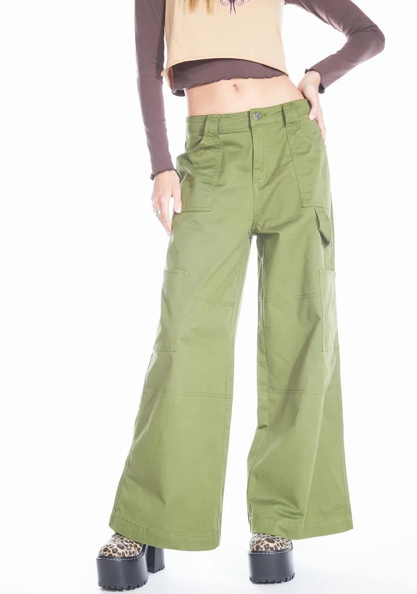 Don't You Forget Twill Cargo Pants sold by Dolls Kill