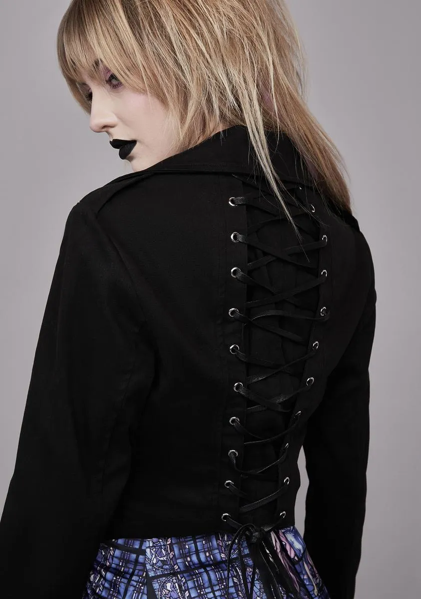 Spiritual Sacrilege Moto Jacket sold by Dolls Kill product image thumbnail 2