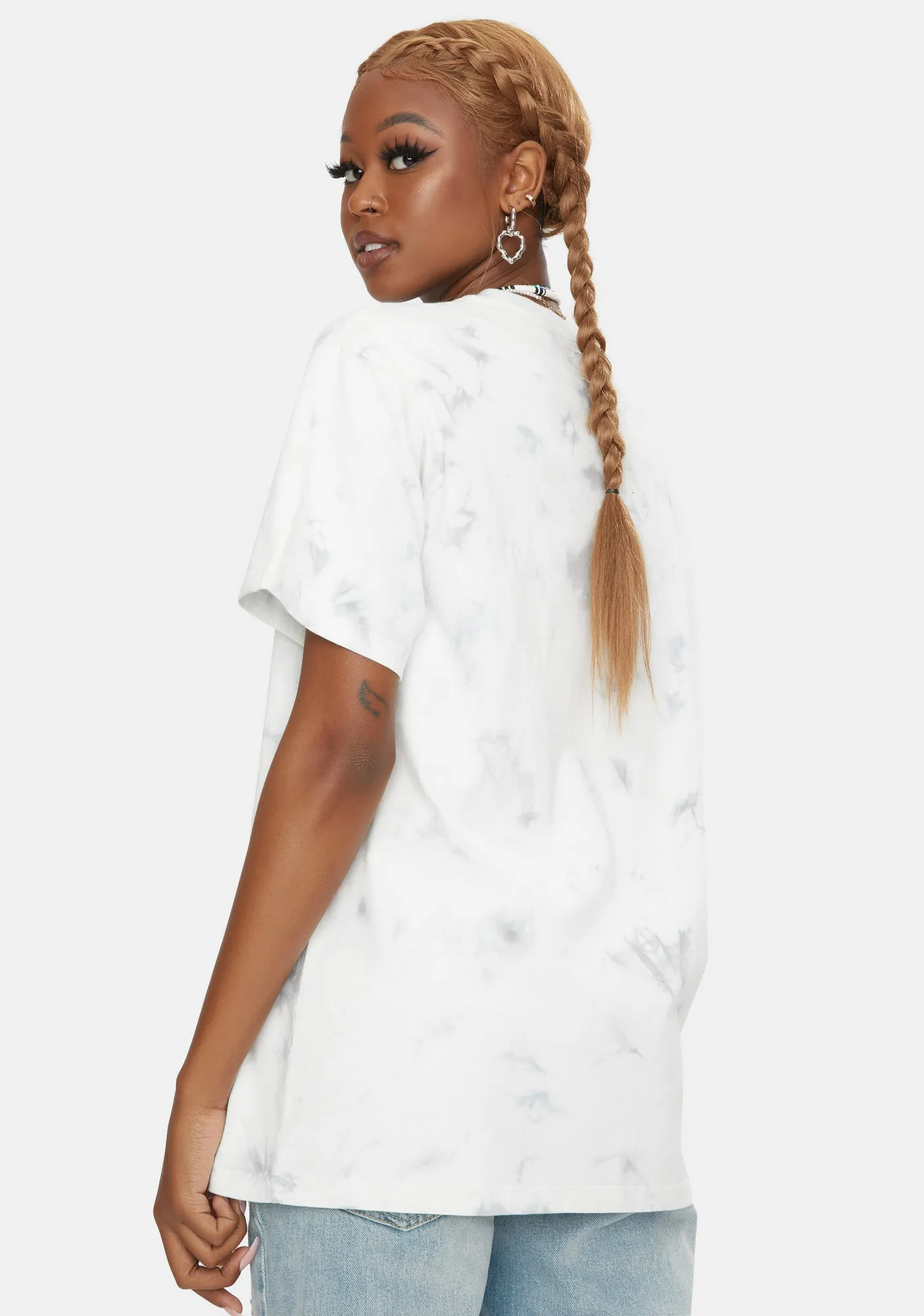 White Tie Dye Ripntail Tee sold by Dolls Kill product image thumbnail 4