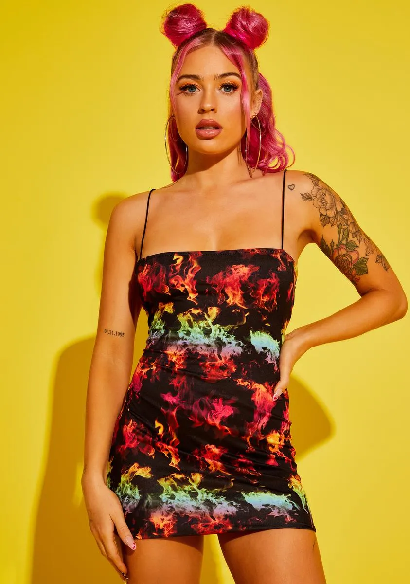 Stay Vibrant Mini Bodycon Dress sold by Dolls Kill