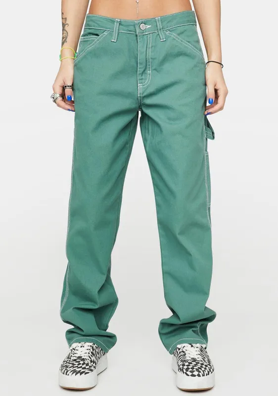 Ivy Green Carpenter Pants sold by Dolls Kill