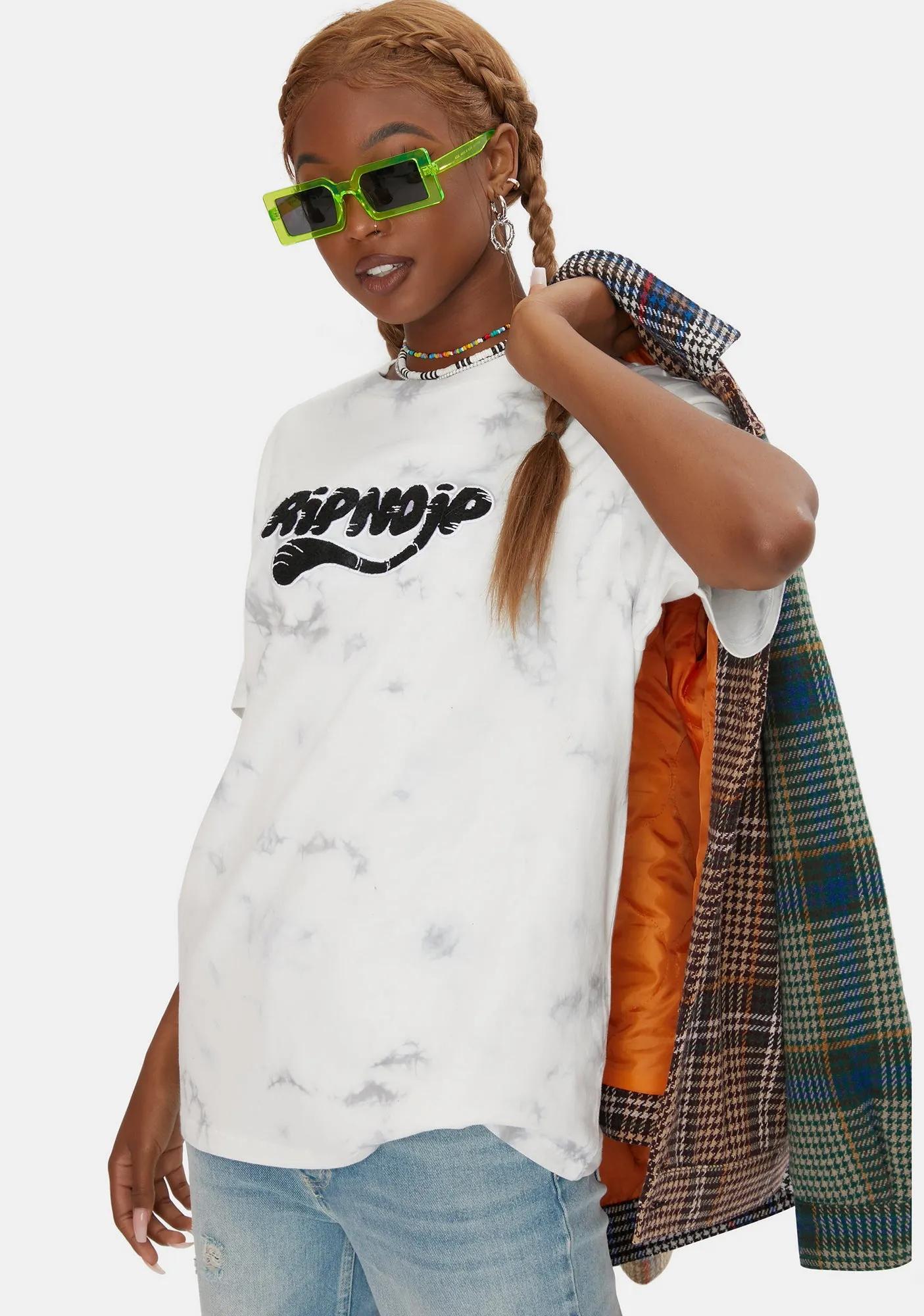 White Tie Dye Ripntail Tee sold by Dolls Kill product image thumbnail 2