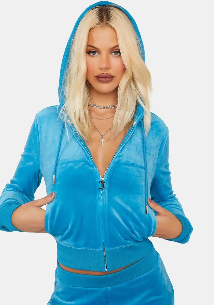 Turquoise OG Bling Hoodie sold by Dolls Kill product image thumbnail 4