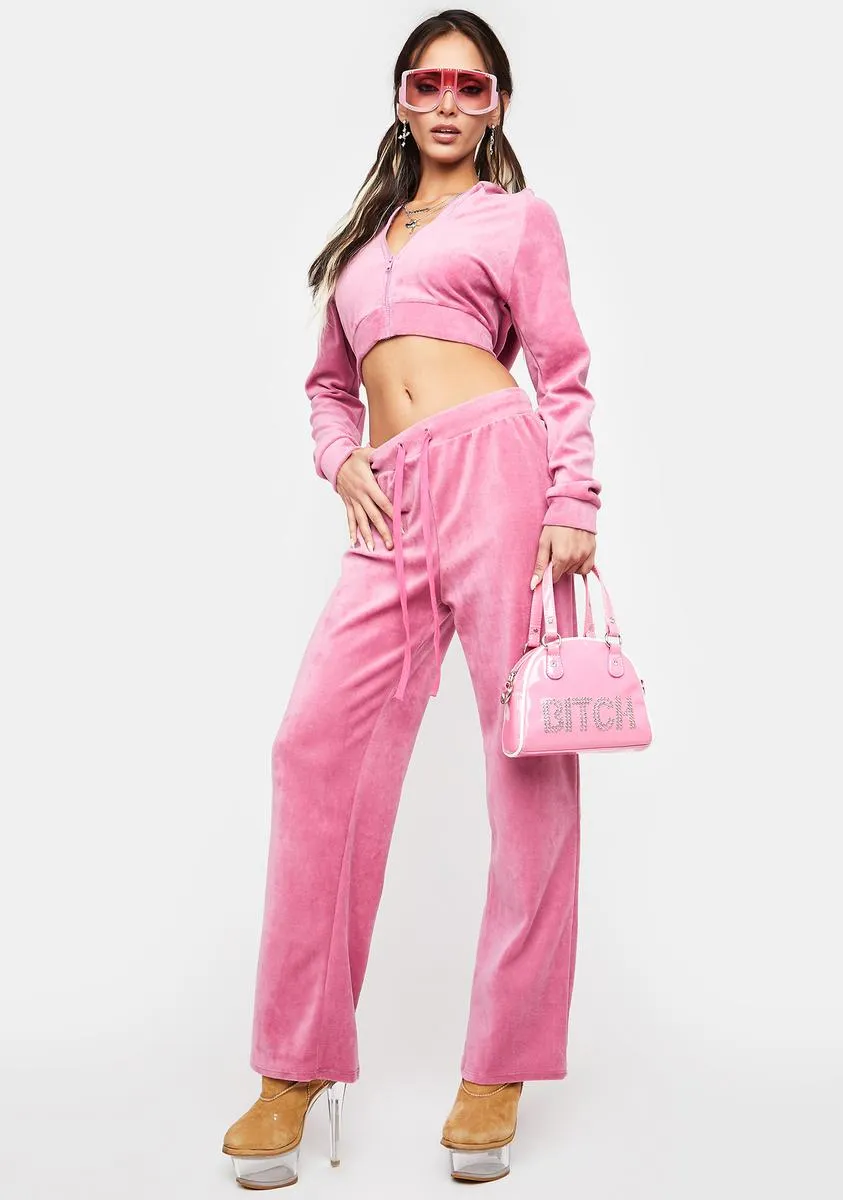 Berry Y2K Dreams Velour Tracksuit sold by Dolls Kill product image thumbnail 2