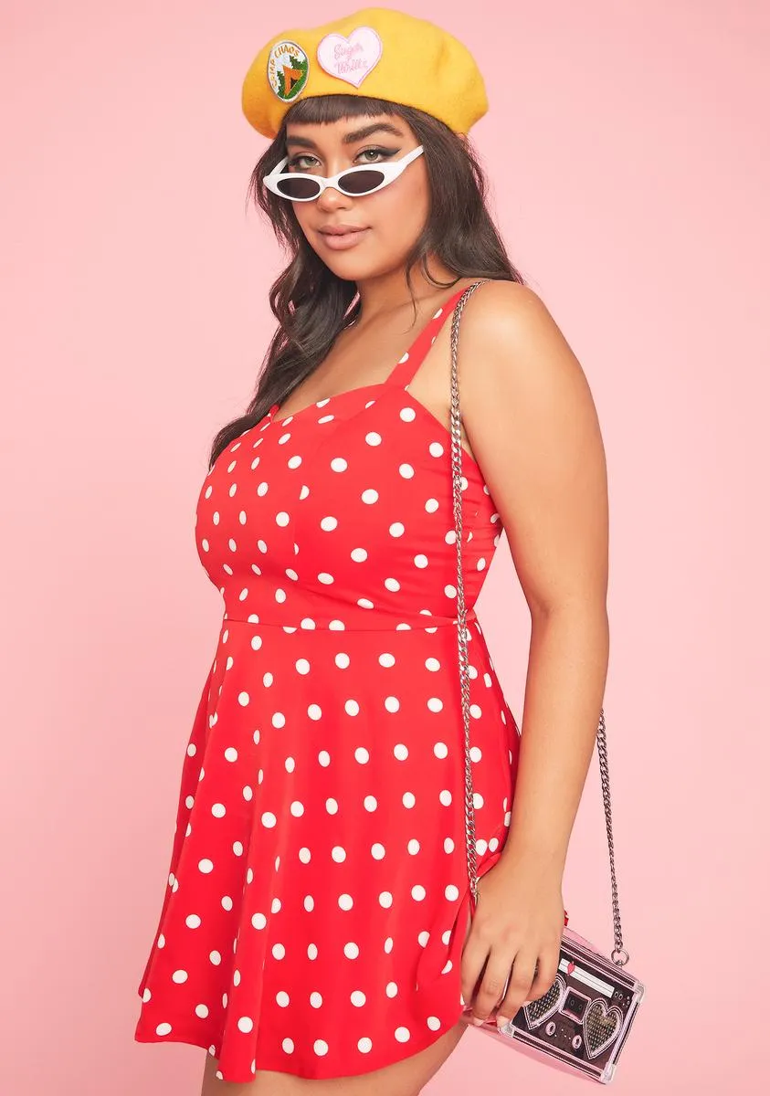 Plus Strawberry Picking Polka Dot Dress sold by Dolls Kill product image thumbnail 2