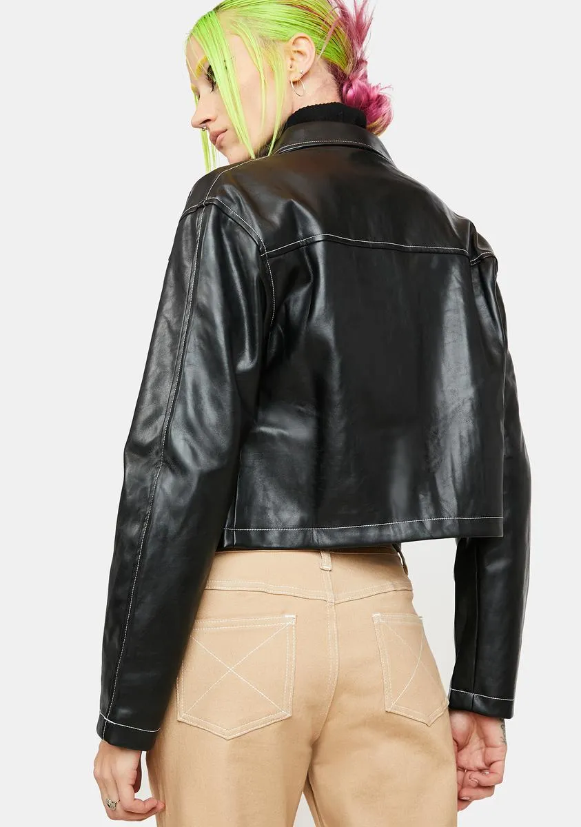 Emile Vegan Leather Jacket sold by Dolls Kill product image thumbnail 4