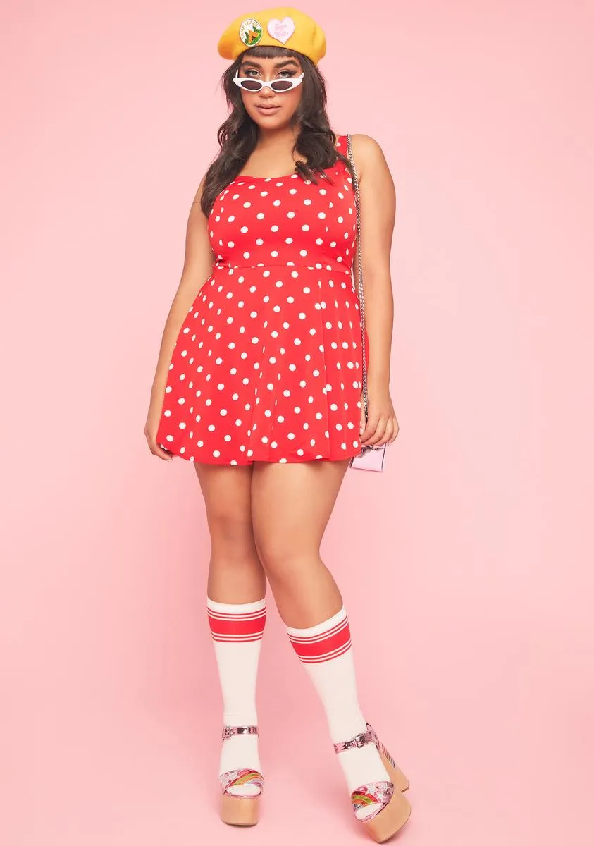 Plus Strawberry Picking Polka Dot Dress sold by Dolls Kill product image thumbnail 3