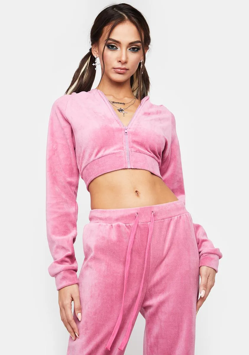 Berry Y2K Dreams Velour Tracksuit sold by Dolls Kill